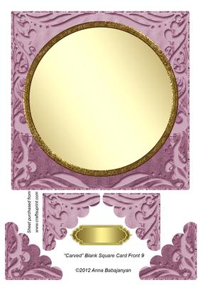 Carved Blank Square Card Front 9