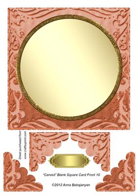 Carved Blank Square Card Front 10