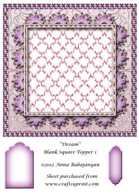 Dream Blank Square Topper 1