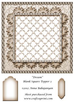 Dream Blank Square Topper 3