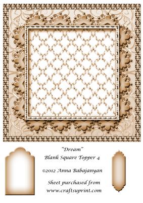 Dream Blank Square Topper 4