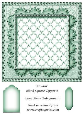 Dream Blank Square Topper 6