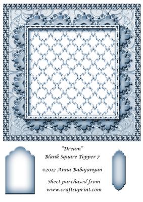 Dream Blank Square Topper 7