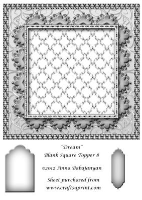 Dream Blank Square Topper 8