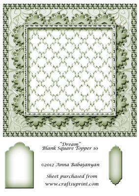 Dream Blank Square Topper 10