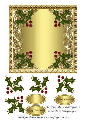 Christmas Blank 6x6 Topper 1
