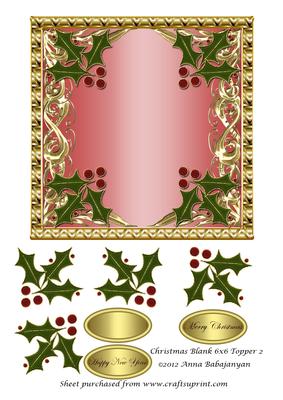 Christmas Blank 6x6 Topper 2