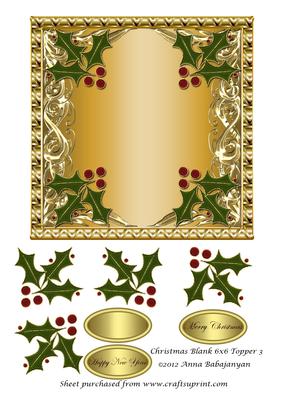 Christmas Blank 6x6 Topper 3