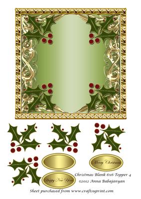 Christmas Blank 6x6 Topper 4
