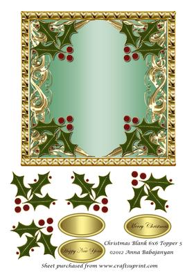Christmas Blank 6x6 Topper 5