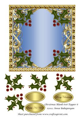 Christmas Blank 6x6 Topper 6