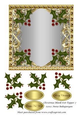 Christmas Blank 6x6 Topper 7