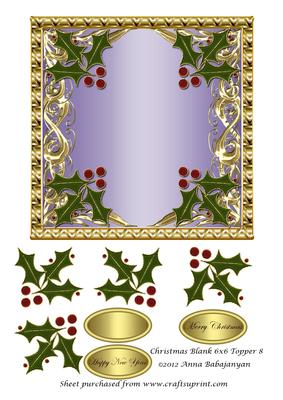 Christmas Blank 6x6 Topper 8
