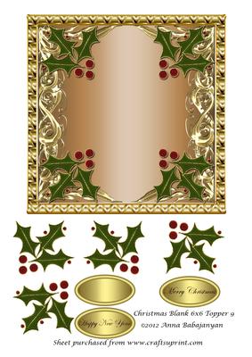Christmas Blank 6x6 Topper 9