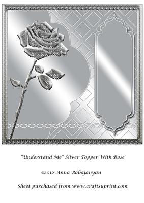 Understand Me Silver Topper with Rose