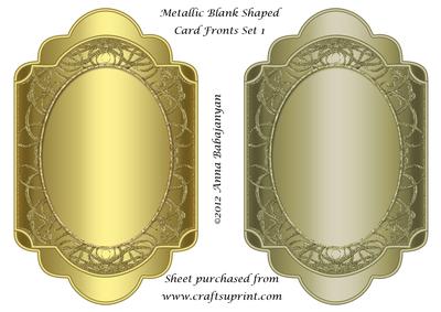 Metallic Blank Shaped Card Fronts Set 1