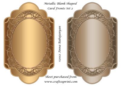 Metallic Blank Shaped Card Fronts Set 2