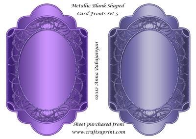 Metallic Blank Shaped Card Fronts Set 5
