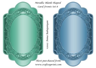Metallic Blank Shaped Card Fronts Set 8