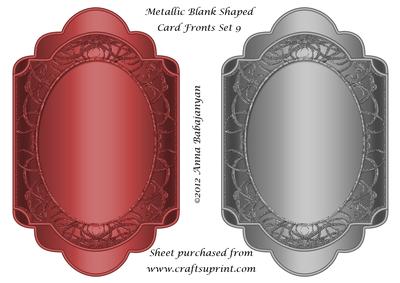 Metallic Blank Shaped Card Fronts Set 9