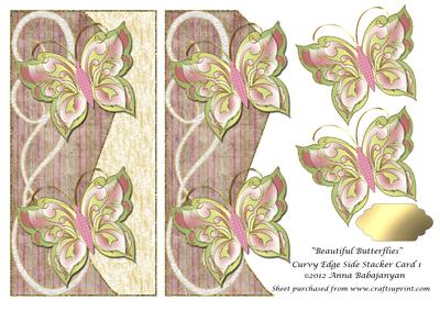 Beautiful Butterflies Curvy Edge Side Stacker Card 1