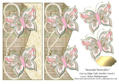 Beautiful Butterflies Curvy Edge Side Stacker Card 2