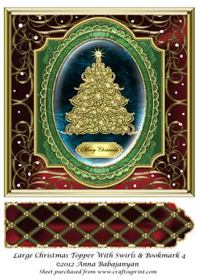 Large Christmas Topper with Swirls & Bookmark 4