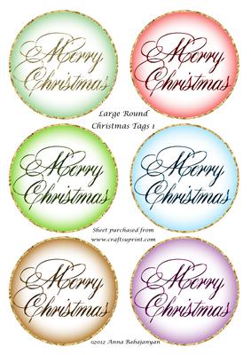 Large Round Christmas Tags 1