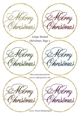 Large Round Christmas Tags 2