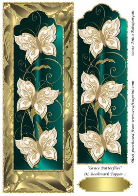 Grace Butterflies Dl Bookmark Topper 1