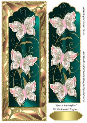Grace Butterflies Dl Bookmark Topper 2
