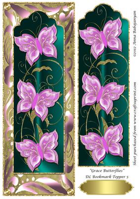 Grace Butterflies Dl Bookmark Topper 5