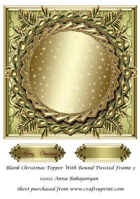 Blank Christmas Topper with Twisted Round Frame 2