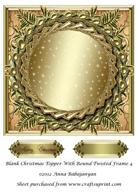 Blank Christmas Topper with Twisted Round Frame 4