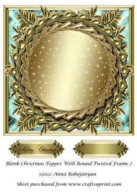 Blank Christmas Topper with Twisted Round Frame 7