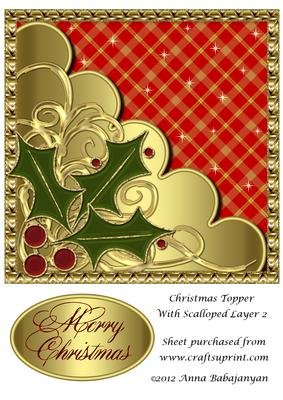 Christmas Topper with Scalloped Layer 2
