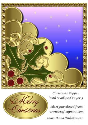 Christmas Topper with Scalloped Layer 5