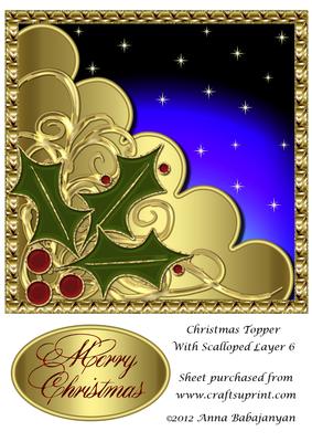 Christmas Topper with Scalloped Layer 6