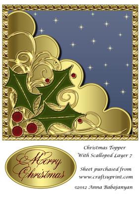 Christmas Topper with Scalloped Layer 7