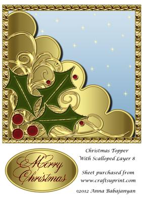 Christmas Topper with Scalloped Layer 8