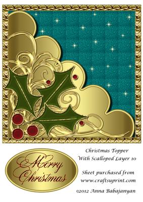 Christmas Topper with Scalloped Layer 10