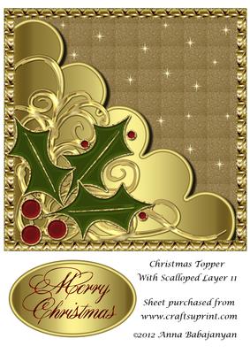 Christmas Topper with Scalloped Layer 11