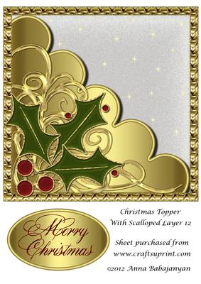 Christmas Topper with Scalloped Layer 12