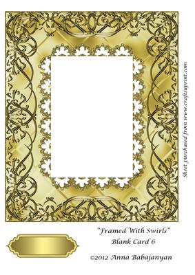 Framed with Swirls Blank Card 6