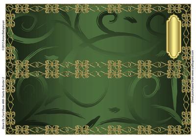 Blank Dl Card Base with Swirls & Border 2