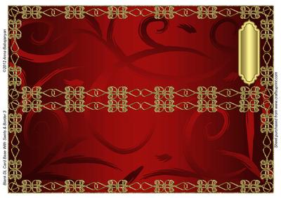 Blank Dl Card Base with Swirls & Border 3
