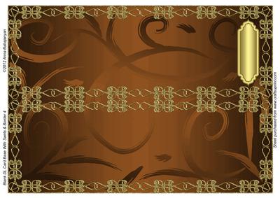 Blank Dl Card Base with Swirls & Border 4