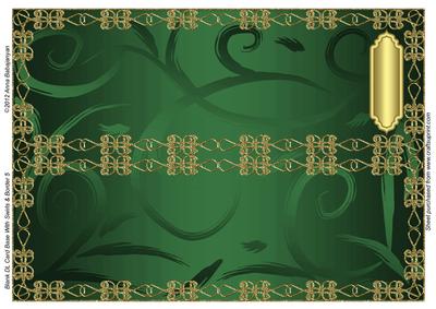 Blank Dl Card Base with Swirls & Border 5