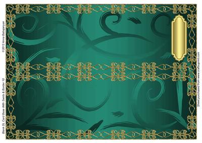 Blank Dl Card Base with Swirls & Border 10