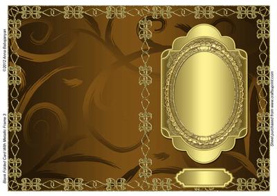Blank Folded Card with Metallic Frame 3